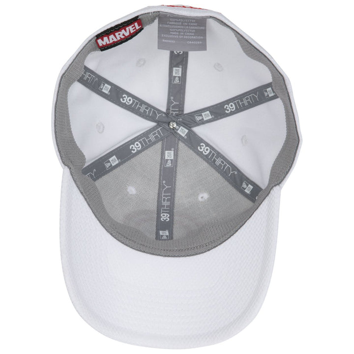 Captain America Logo White Colorway Era 39Thirty Fitted Hat Image 6