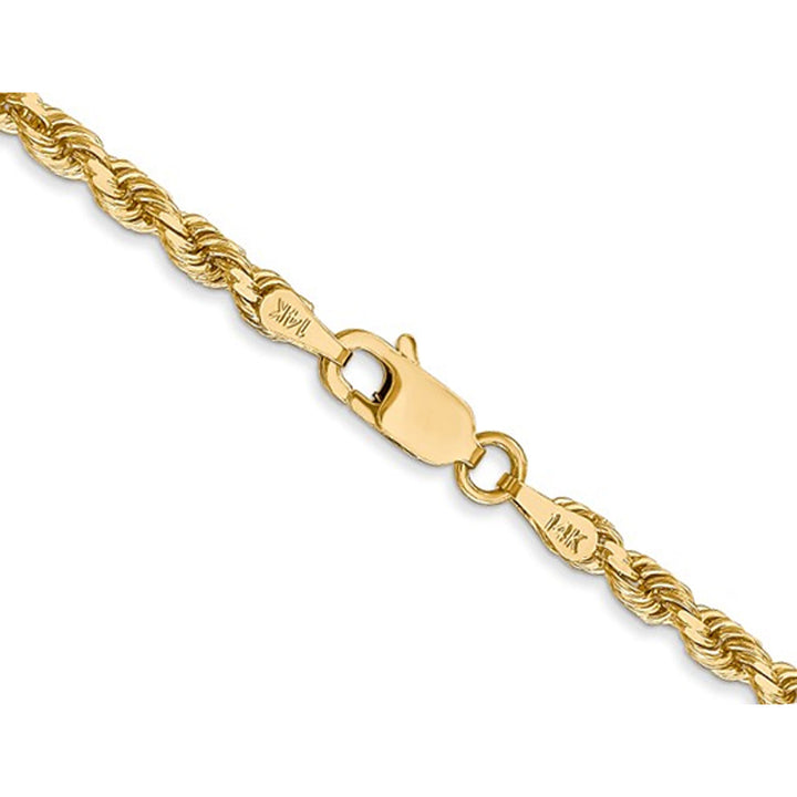 14K Yellow Gold Diamond-Cut Rope Chain Necklace 22 Inches (3.00 mm) Image 3