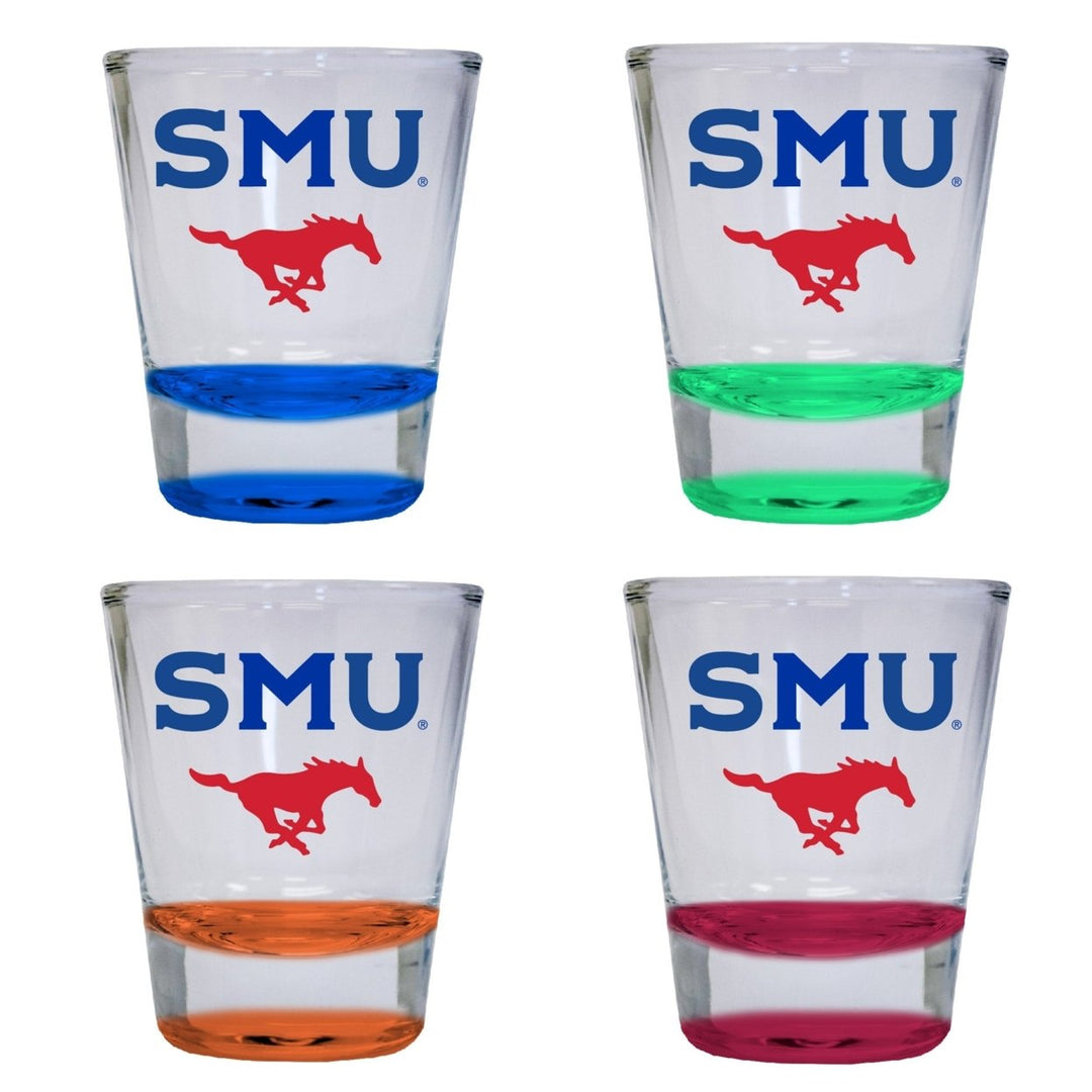 Southern Methodist University 2 ounce Color Etched Shot Glasses Image 4