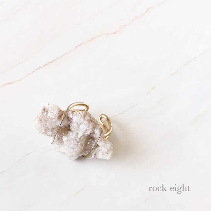 Natural Crystal Rock Ring Image 10