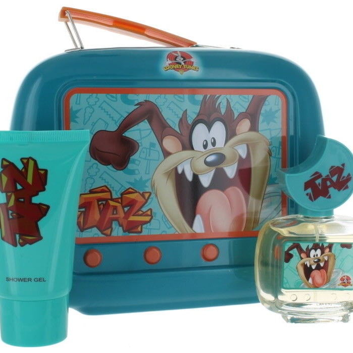 Taz Gift Set EDT Spray Shower Gel 2 pcs Metal Tin Can Warner Brothers Image 1