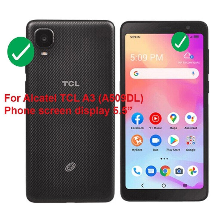 Phone Case for Alcatel TCL A3 (A509DL)/ A30 Dual-Layered Build-in Kickstand Case Image 2