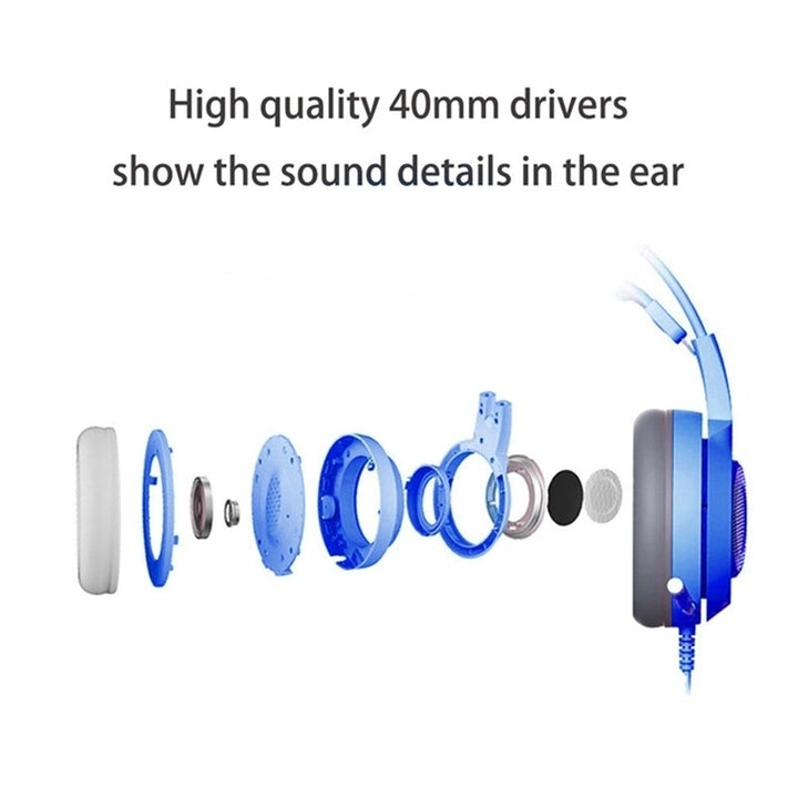 Cat Ear Headphones Over-Ear Headphones Gaming Headset with Mic for PS4 for PS5 Computer Image 4