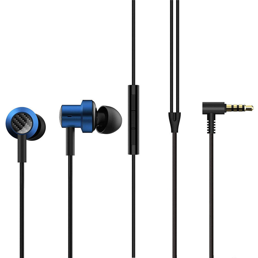 Dual Drivers Earphone 3.5mm Earphones Deep Bass Wired Control Magnetic Earbuds Headphone with Mic Image 1