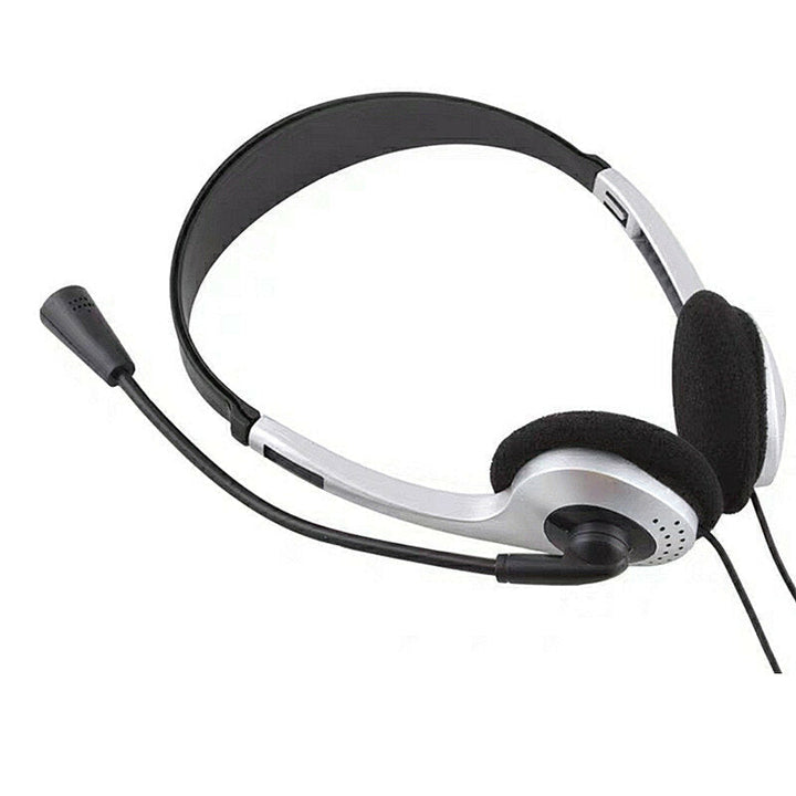 Computer Headphone Wired Control Earphones with Mic Image 4