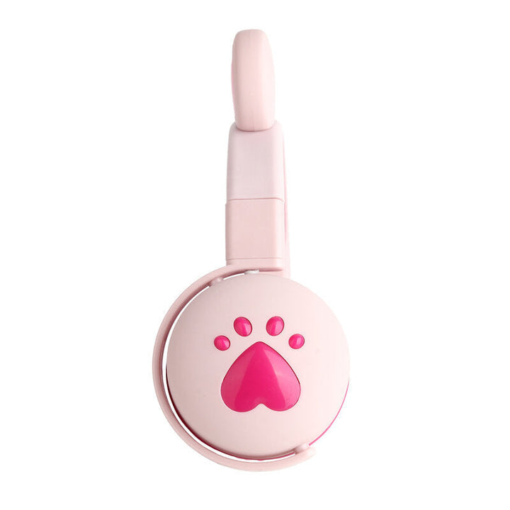 Cute LED Cat Bear Ear bluetooth 5.0 Headphones Foldable Over-Ear HIFI Stereo Wireless Headset With Mic LED Light Image 6
