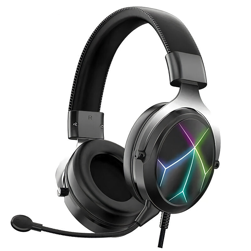 LED RGB Gaming Headphones Noise Cancelling Sports Gaming Headset with Mic for PC Laptop Gamer Image 1