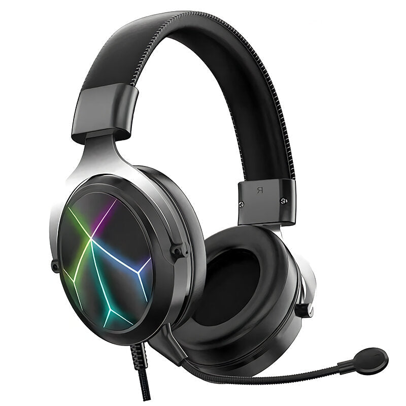 LED RGB Gaming Headphones Noise Cancelling Sports Gaming Headset with Mic for PC Laptop Gamer Image 2