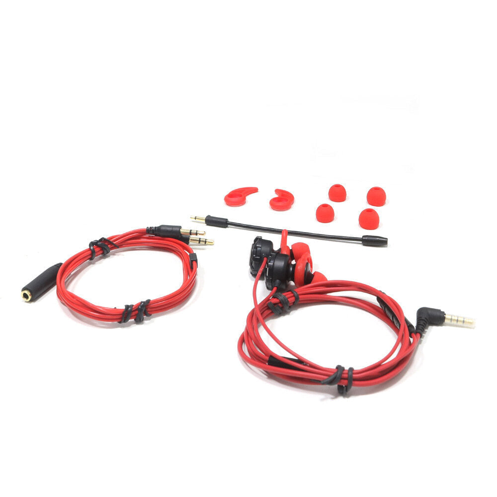 L-Type 3.5mm Plug with Dual Microphone Wired Control Gaming Earphone For E-Sport PC Computer Image 4