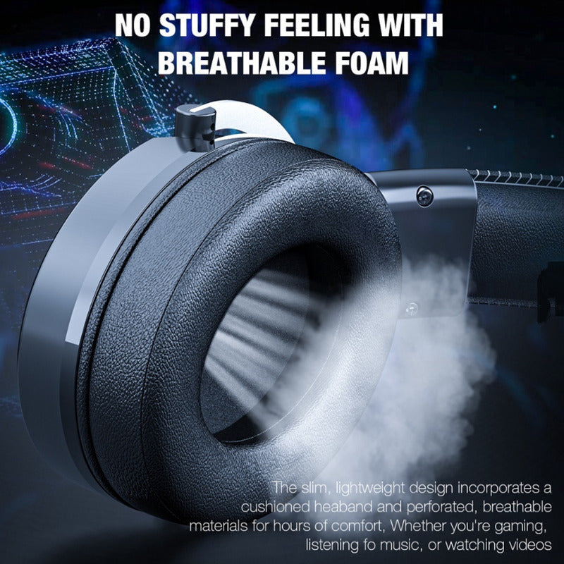 LED RGB Gaming Headphones Noise Cancelling Sports Gaming Headset with Mic for PC Laptop Gamer Image 3