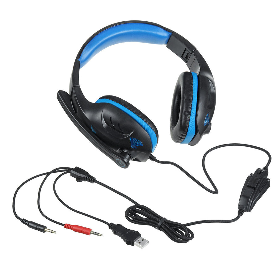 Gaming 3.5mm Headset Headphone LED Surround Sound MIC For PC Laptop PS4 Xbox Image 1