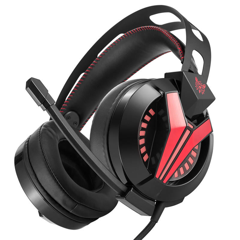 Gaming Headphone LED Light Professional Noise Reduction Wired Control Headset With Flexible Mic Image 4