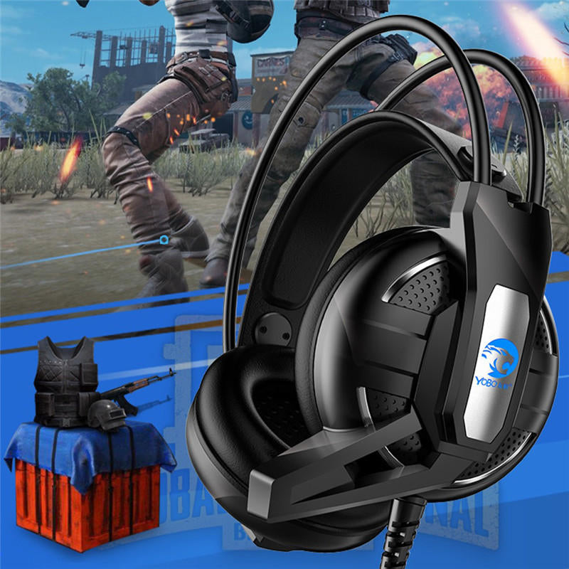 Gaming Headphone Headset Deep Bass Stereo Wired Earphone With Mic LED Light for PC Computer Image 3