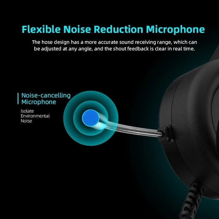 Gaming Headphone USB Wired 7.1 Virtual Stereo RGB Headset Headphone with Microphone for Laptop Computer PC Gamer Image 6