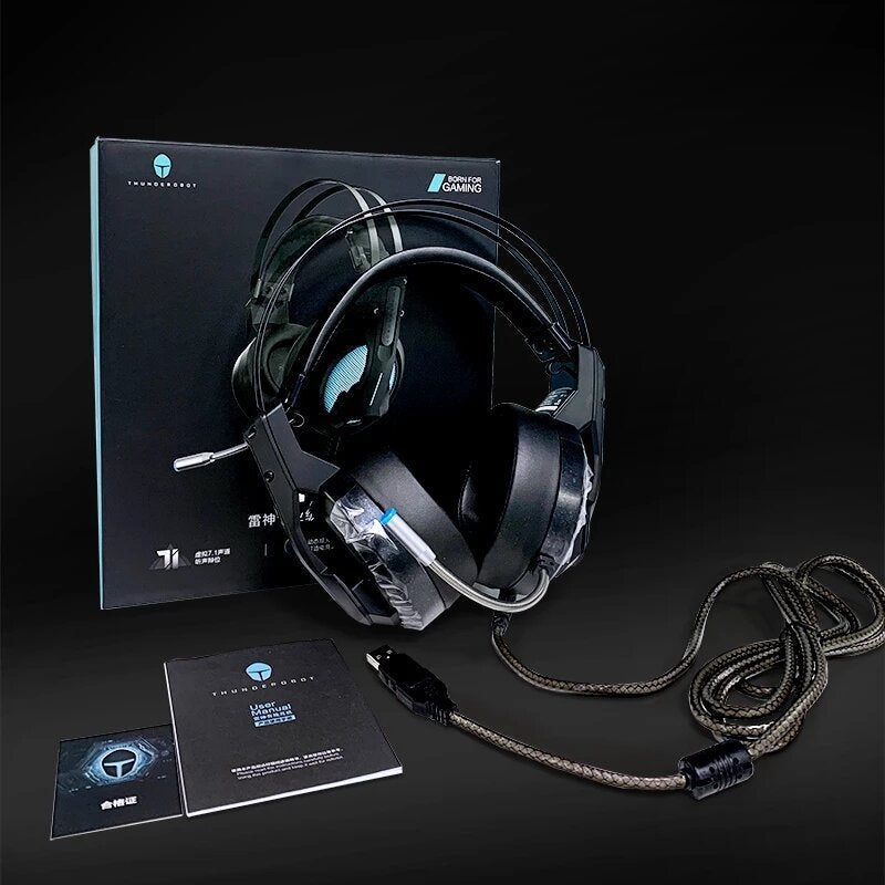 Gaming Headphone USB Wired 7.1 Virtual Stereo RGB Headset Headphone with Microphone for Laptop Computer PC Gamer Image 9