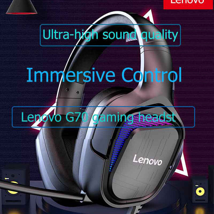 Gaming Headphones 50mm Drivers Surround Sound Bass USB Head-Mounted Wired Headset with Mic Image 4