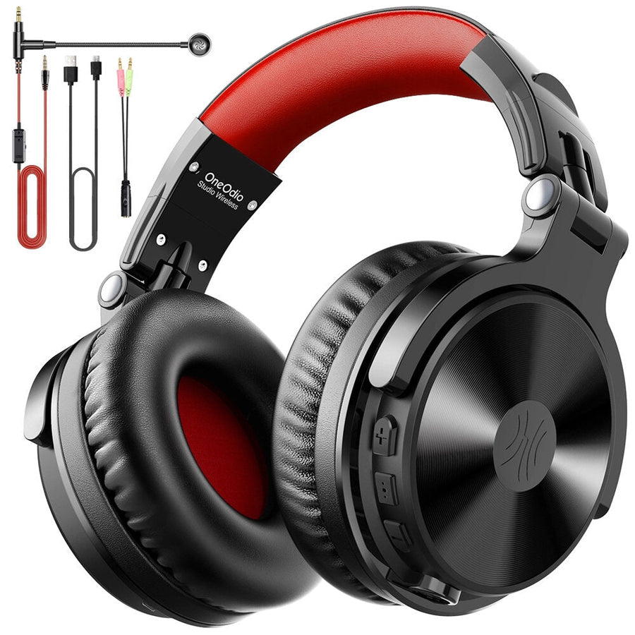 Gaming Headphones Wireless bluetooth V5.0 Earphones 50mm Drivers Stereo Bass Noise Reduction 1500mAh Foldable 3.5mm Image 1