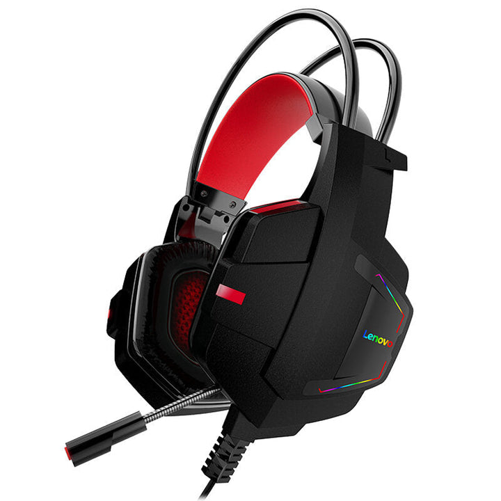Gaming Headset 40mm Driver Noise Reduction RGB Luminous Head-Mounted USB Wired Headphones with Mic for Gamer Computer Image 4