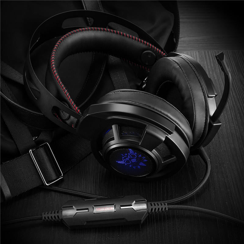 Gaming Headset Over-ear Stereo Bass Headphone with Noise Isolation Mic for PS4 XBox One PC Mobile Phones Image 2