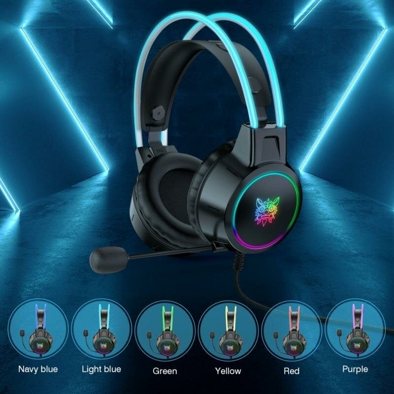 Gaming Headset Stereo Surround Sound Music Noise-cancelling Headphones With Mic for PS4 Laptop Image 2