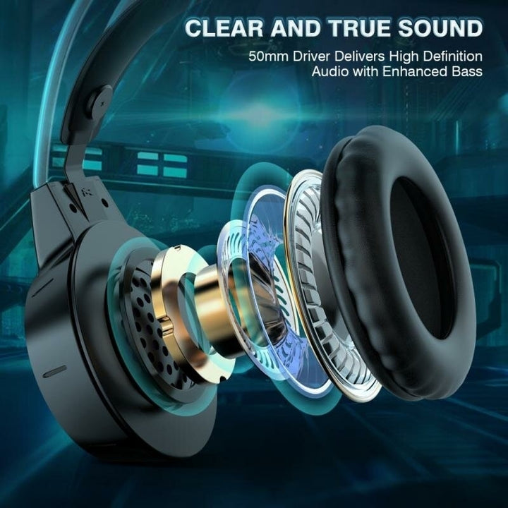 Gaming Headset Stereo Surround Sound Music Noise-cancelling Headphones With Mic for PS4 Laptop Image 3