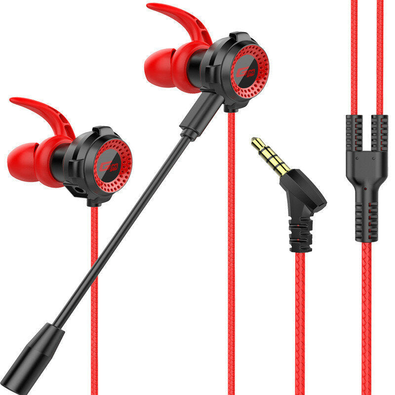 In-Ear Wired Control Earphone Noise Reduction Gaming Headset for PC Phones with Mic 3.5mm Image 1