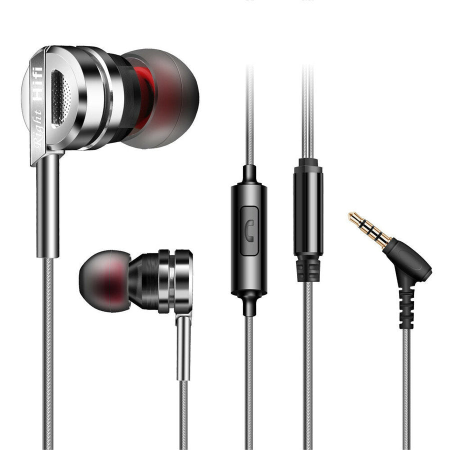 Metal Heavy Bass HiFi Earphone 3.5mm Wired In-Ear Earbuds with Mic for Samsung Image 1