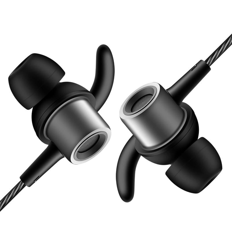 Metal Double Dynamic Drivers Earphone Music Headset With Mic For Mobile Phone Image 1