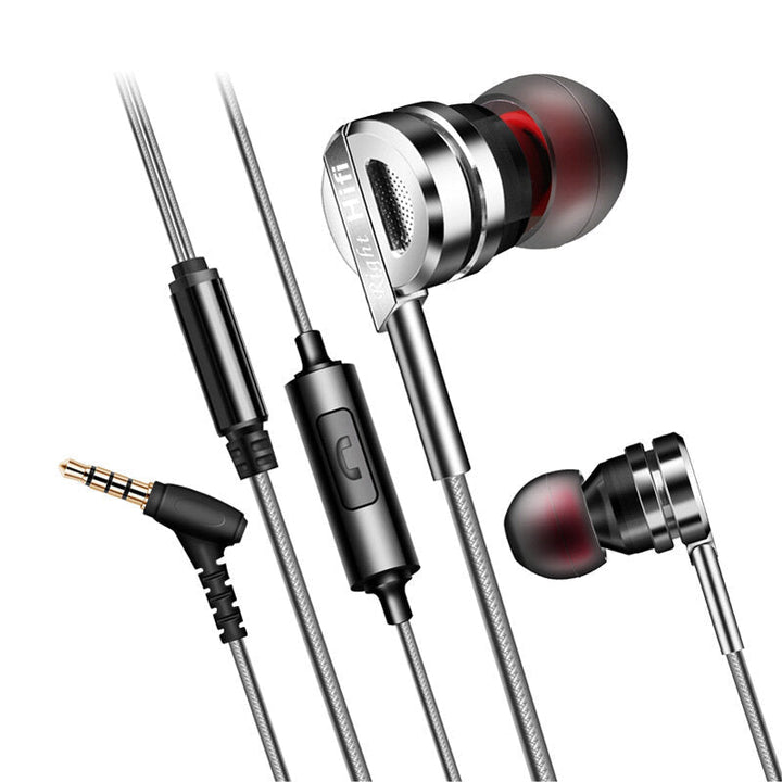 Metal Heavy Bass HiFi Earphone 3.5mm Wired In-Ear Earbuds with Mic for Samsung Image 4