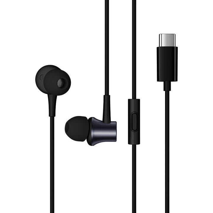 Piston Type-C Earphone In-ear Stereo Aluminum alloy Earbuds Headphone with Mic Image 2
