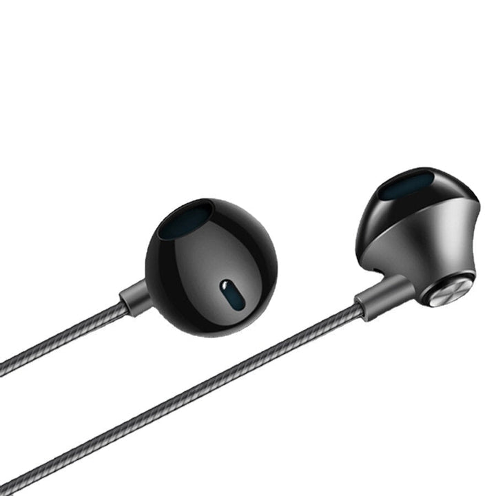 Metal Bass Earphones Comfortable In-Ear Noise Cancelling Earbuds 3.5mm with Microphone Hi-Res Audio Half In-Ear Earphone Image 4