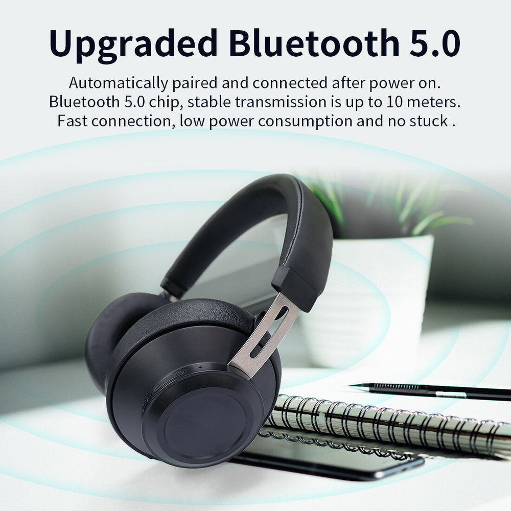 Over-ear bluetooth Headphone 57mm Driver Stereo Deep Bass Headset Wireless Headsets with Mic for PC Gaming Image 2