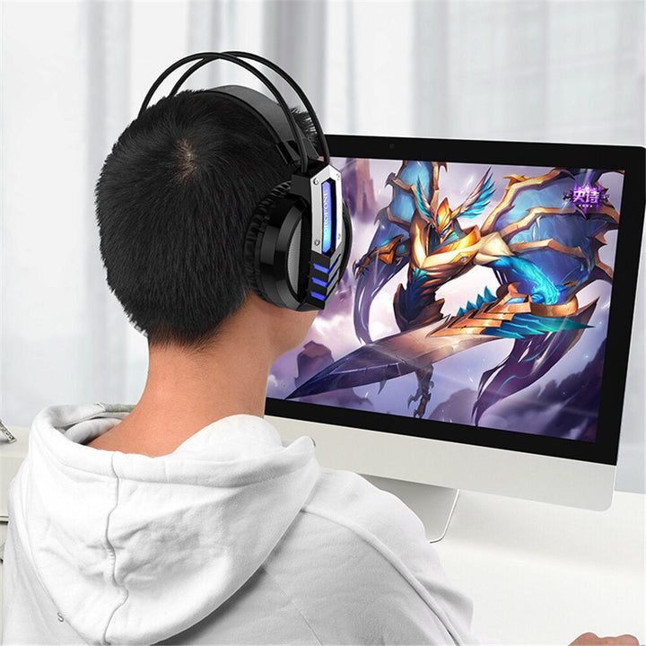 Over-Ear Wired Gaming Headphone Noise Cancelling Hifi Headsets With Mic for PC Computer Image 3