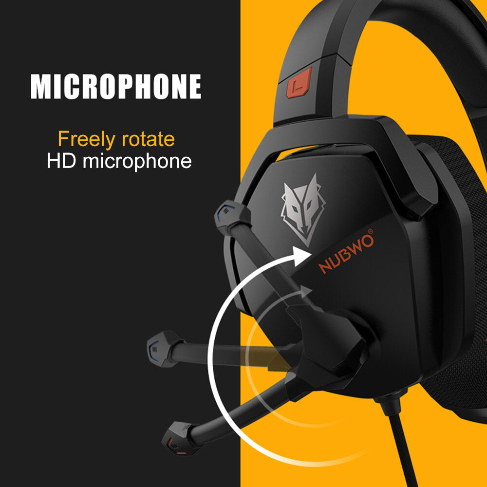 Over-Ear Gaming Headset 50mm Drivers Noise Cancelling Headphones with Mic 3.5mm Wired Gaming Earphone for PS4 PC Mobile Image 4