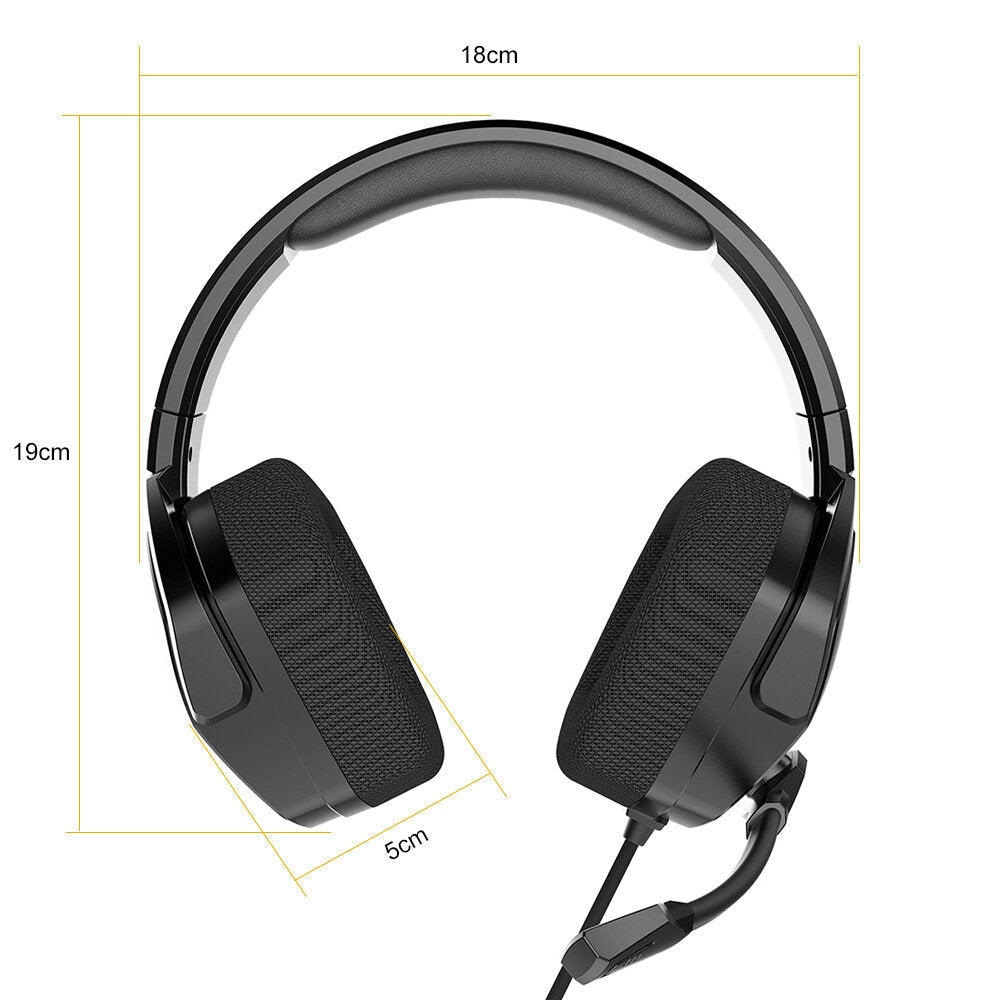 Over-Ear Gaming Headset 50mm Drivers Noise Cancelling Headphones with Mic 3.5mm Wired Gaming Earphone for PS4 PC Mobile Image 8