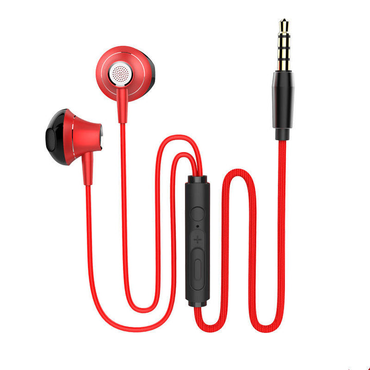 Portable Metal Wired Earphone 3.5mm Super Bass In-ear Noise Cancelling Sport Earbuds With Mic Image 1