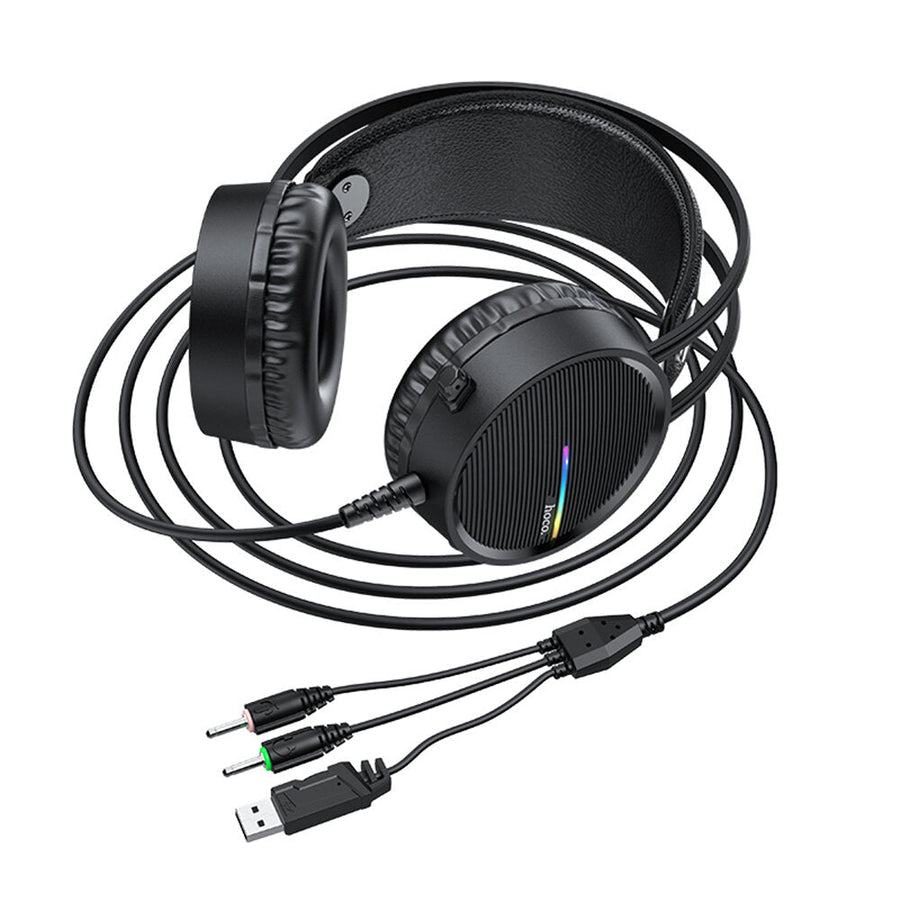 Portable Wired Gaming Headphone Over-ear Stereo Music Sport Headset with Mic Image 1