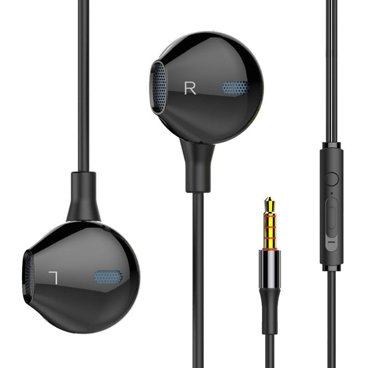 Universal Music Headset Half-in-ear Wired Control Earphone with Mic for Mobile Phones Image 4