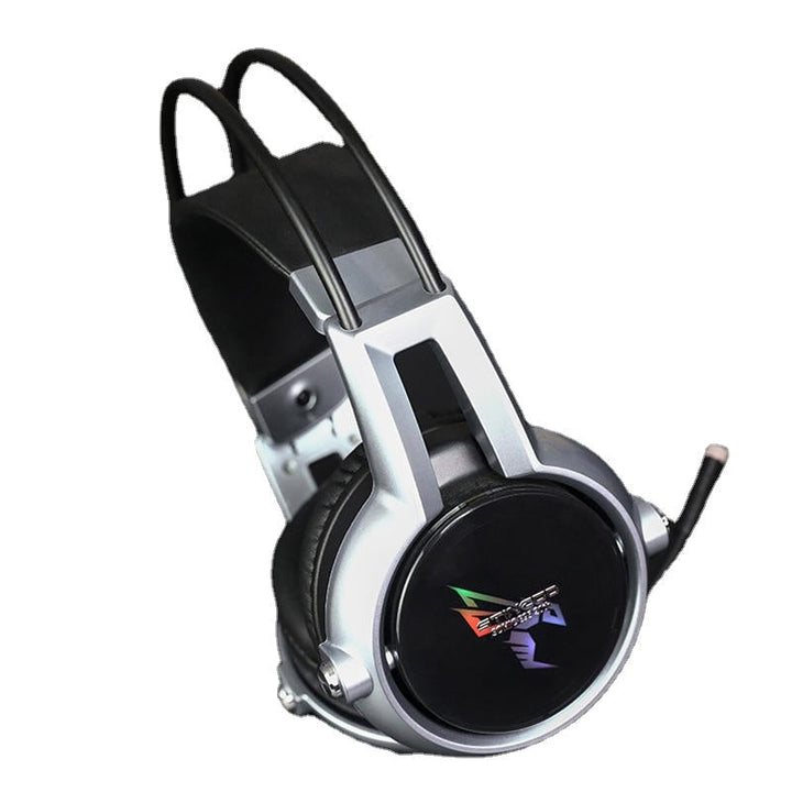 USB Virtual 7.1 Gaming Headphone Soft Flexible Stereo Vibration Wired Over Ear Headset with Mic with RGB LED Light Image 4