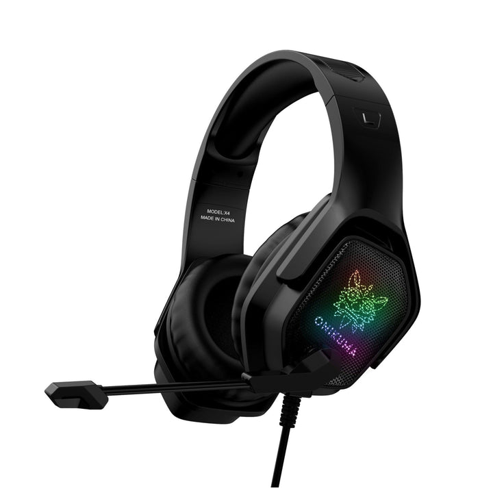 USB Wired Headphone 360 Surounding 3.5mm Gaming Head-mounted Earphone RGB Luminous Computer Game Headset with Mic Image 7