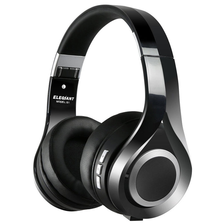 Stereo Wireless bluetooth Headphone Headset Foldable Earphone with MicBlack Image 1
