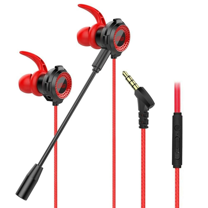 Wired Earphone 10MM Dynamic Noise Reduction HD Calling Earbuds 3.5MM In-Ear E-sports Gaming Headset with Detachable Mic Image 1