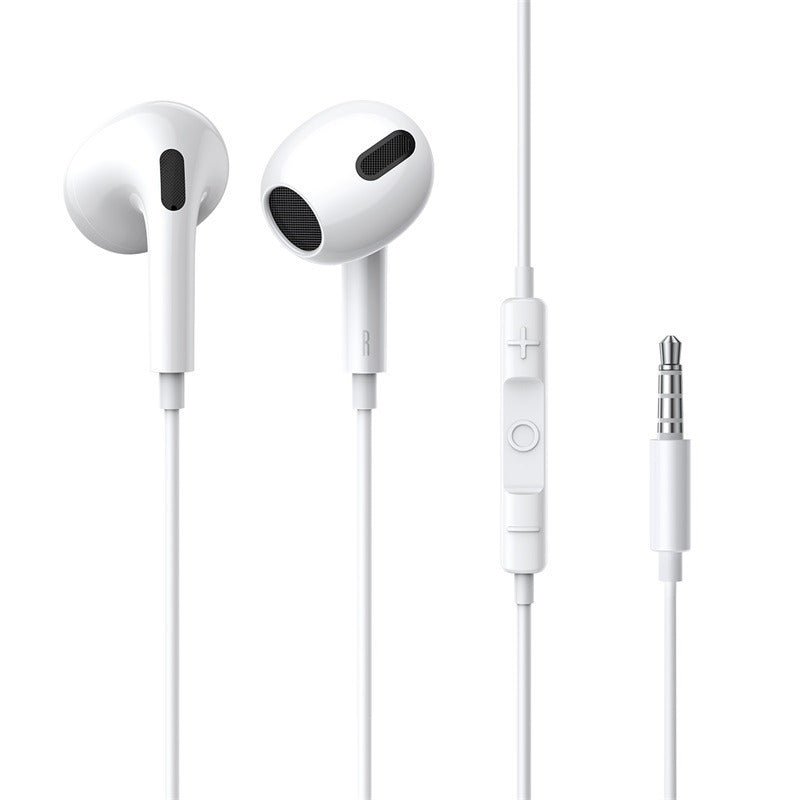 Wired Earphone 3.5mm In-ear Earbud 14mm Large Speaker ABS+TPE Sport Music Earphone Headphones with Mic Image 1