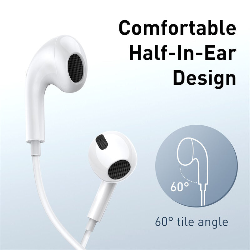 Wired Earphone 3.5mm In-ear Earbud 14mm Large Speaker ABS+TPE Sport Music Earphone Headphones with Mic Image 6