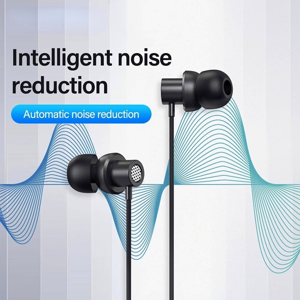 Wired Earphone Noise Reduction Stereo Bass Earbuds 3.5mm Jack HD Call Headphones with Microphone Image 2