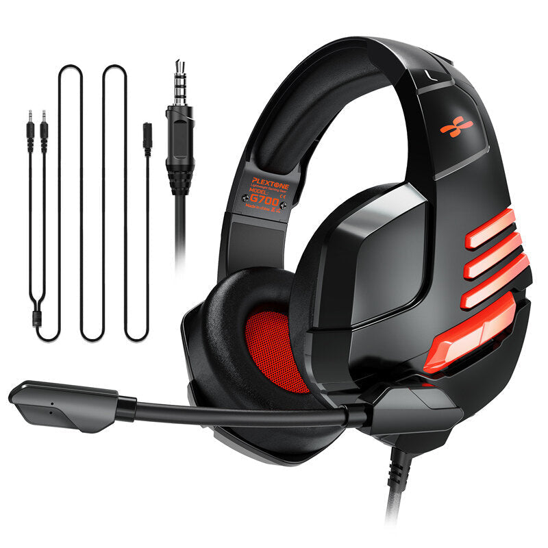 Wired Gaming Headphones 50mm Large Driver Stereo Over Ear Lightweight Headset Noise Cancellation With Microphone Image 1