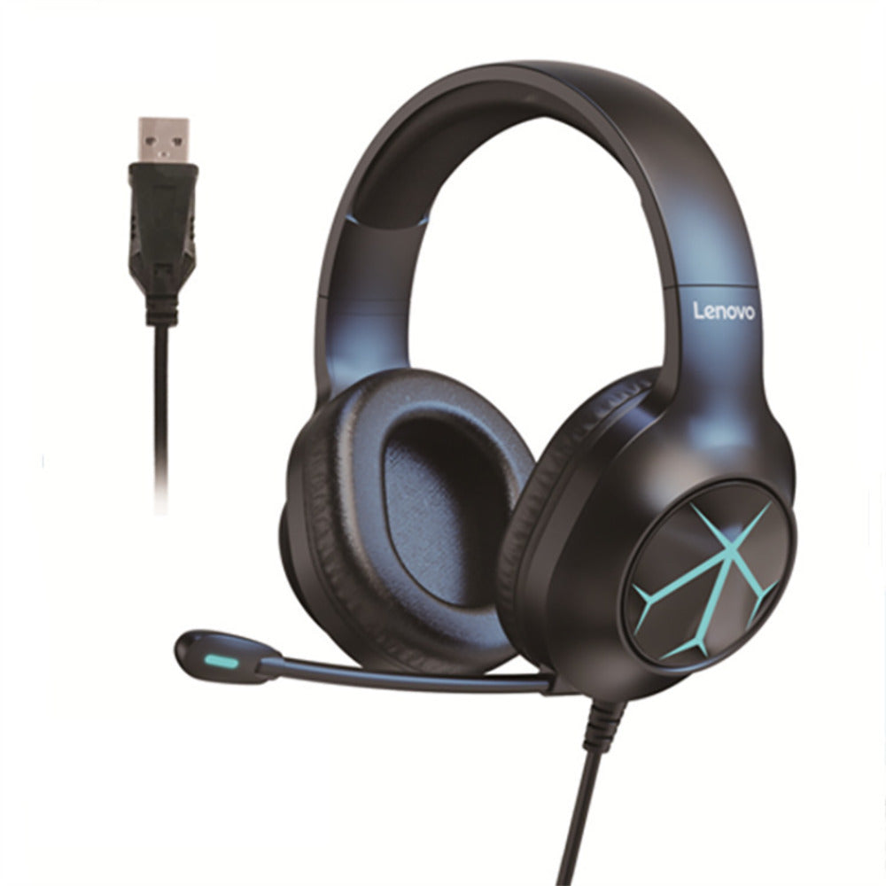 Wired Gaming Headset 7.1 Stereo Blue Light Over-Ear Gaming Headphone with Mic Noise Canceling USB For for Laptop Image 1