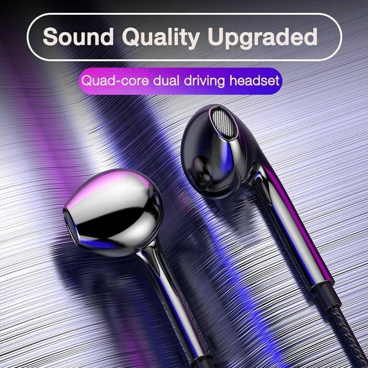 Wired Headphones 3.5mm Sport Earbuds with Bass Phone Earphone Wire Stereo Headset Mic Music Earphones Image 2