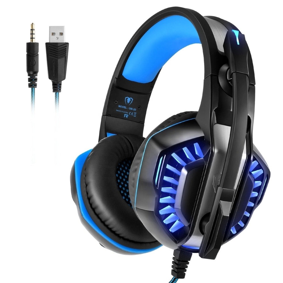Wired Gaming Headset Stereo Surround Sound 50MM Drivers Gaming Headset Headphone with Mic Image 1