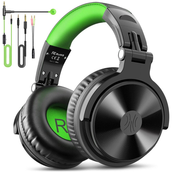 Wired Headphones Stereo 50MM Drivers Noise Reduction Over-Ear Earphone 3.5MM,6.35MM Foldable Studio DJ Gaming Headset Image 1